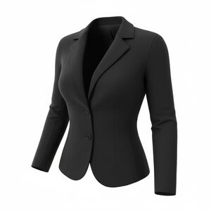 LUCA LUCA Size 44 M L Black Short Blazer Sparkle Pinstripe Vintage